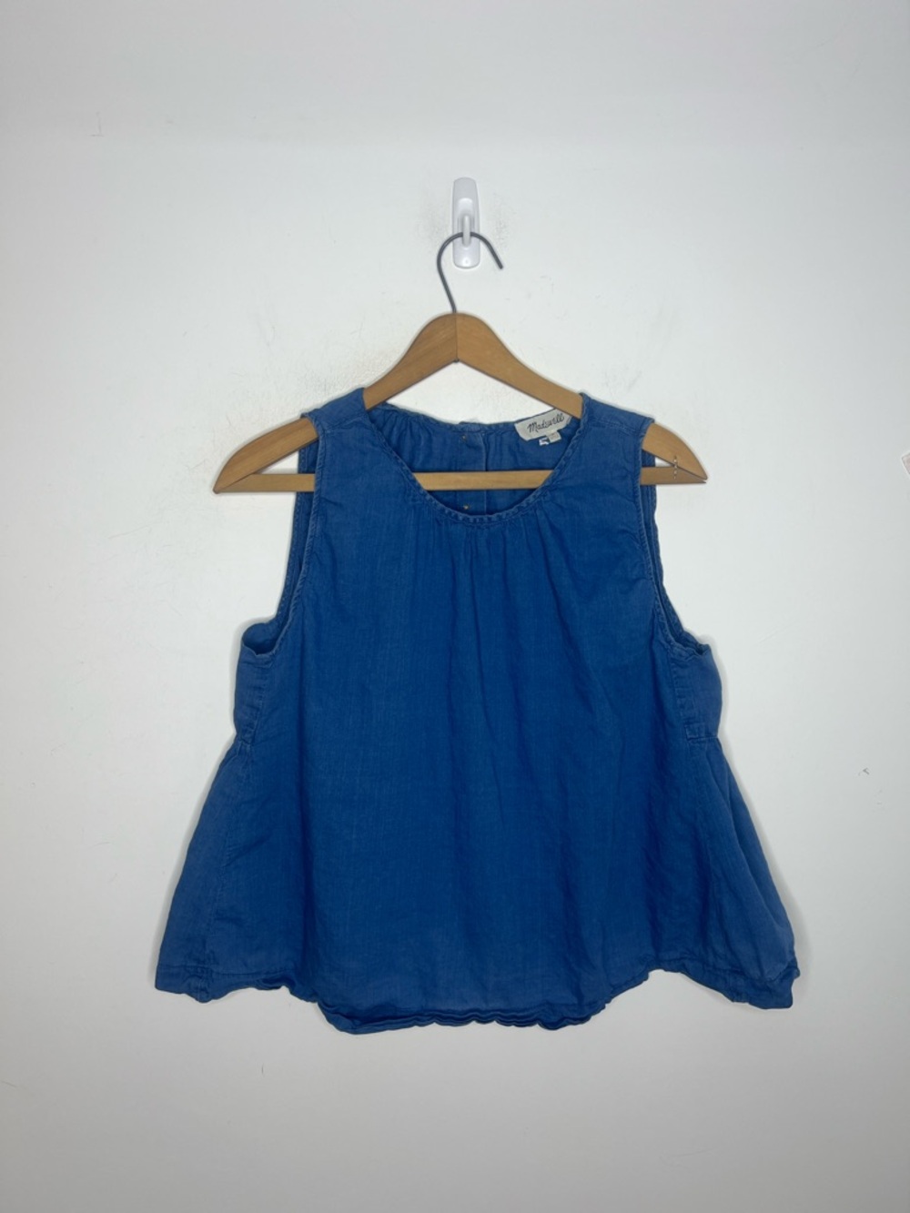 MADEWELL Riverbank Button Back Sleeveless Blouse
